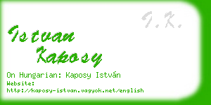 istvan kaposy business card