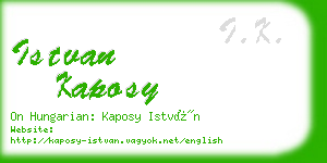 istvan kaposy business card